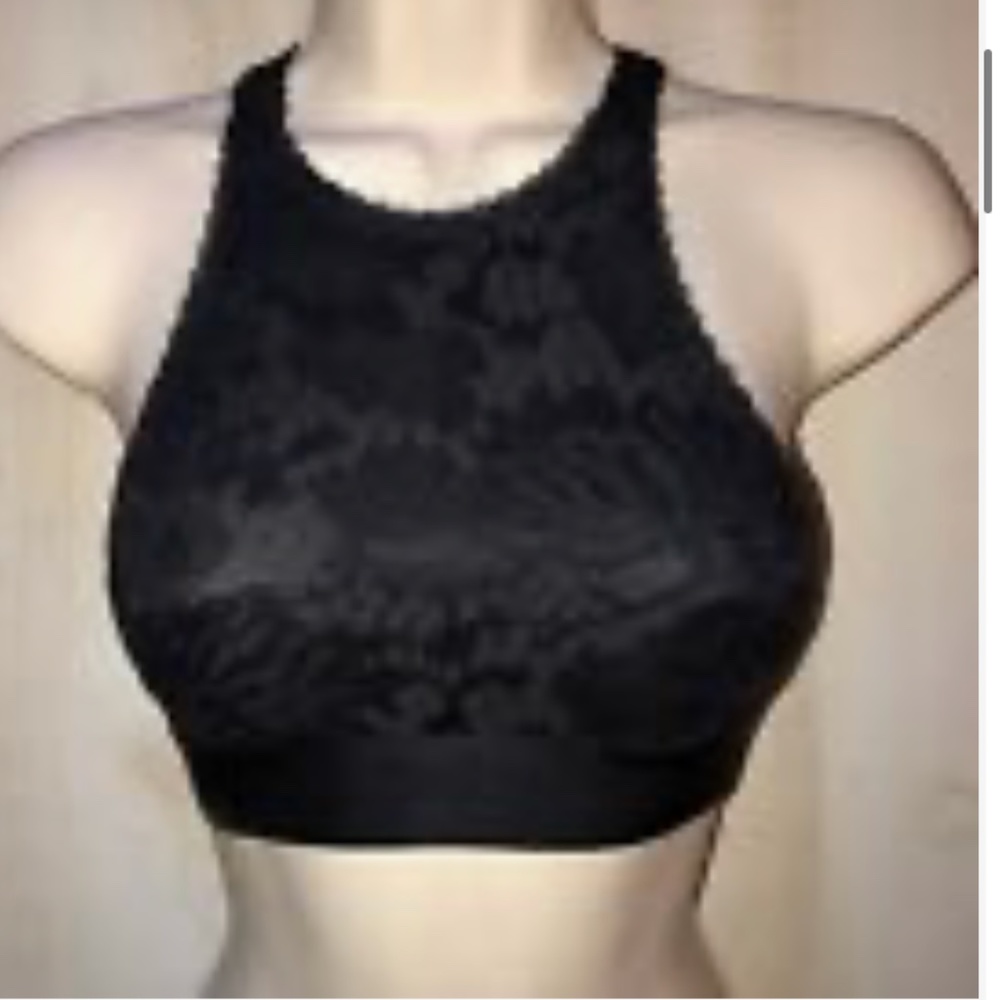 Vintage Out from Under Black Lace Bralette Bra Crop Top XS UO